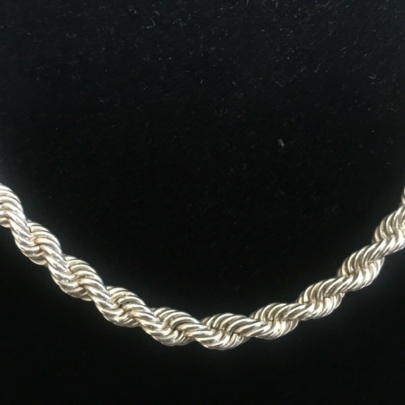 Sterling silver 875 rope chain 20'' - Picture 7 of 8